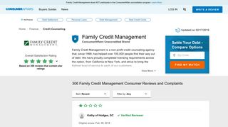 Top 306 Reviews and Complaints about Family Credit Management