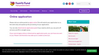 Family Fund | Online application