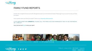Family Fund Reports - Lifesong for Orphans