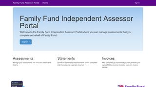 Home - Assessor Portal - Family Fund