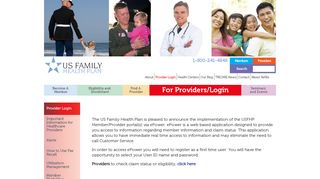 Provider Login - US Family Health Plan- A TRICARE ... - USFHP.net