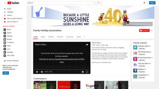 Family Holiday Association - YouTube