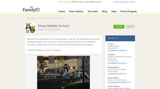 Shaw Middle School - FamilyID