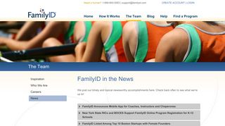News - FamilyID - Simple online registration for programs, clubs ...