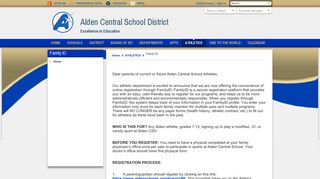 Family ID / Home - Alden Central School District
