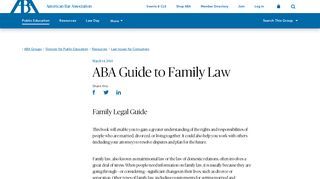 ABA Guide to Family Law