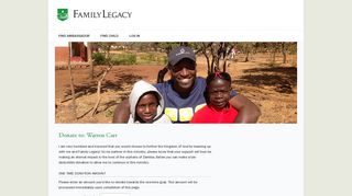 Donate to: Warren Carr - Family Legacy Sign In