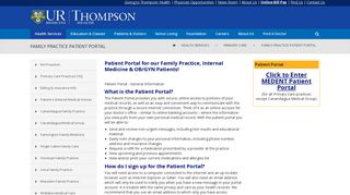 Family Practice Patient Portal - Thompson Health