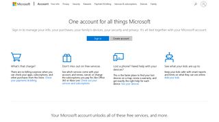 Microsoft account | Home