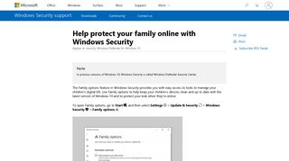 Help protect your family online with Windows Security - Windows Help