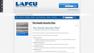 The Family Security Plan - LAFCU