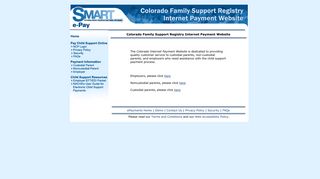 Colorado Family Support Registry Internet Payment Website