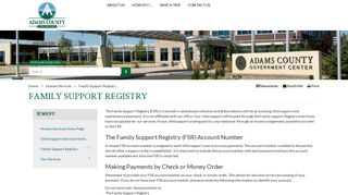 Family Support Registry | Adams County Government