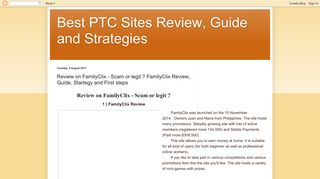 Best PTC Sites Review, Guide and Strategies: Review on FamilyClix ...