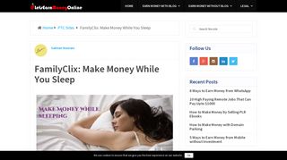 FamilyClix: Make Money While You Sleep - Let's Earn Money Online
