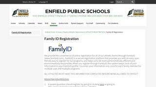 Family ID Registration - Enfield Public Schools