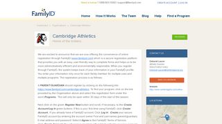 Cambridge Athletics - FamilyID