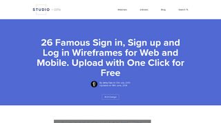 26 Famous Sign in, Sign up and Log in Wireframe - UXPin