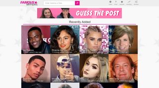 Recently Added | Famous Birthdays
