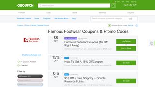 $5 off Famous Footwear Coupons, Promo Codes & Deals 2019 ...