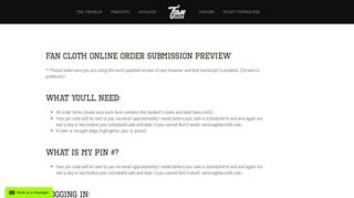 How To Submit an Order — Fan Cloth