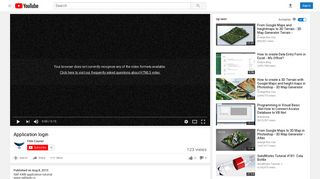 Application login - YouTube