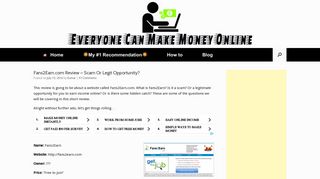 Fans2Earn.com Review – Scam Or Legit Opportunity? | Every One ...