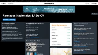 Farmacos Nacionales SA de CV: Company Profile - Bloomberg