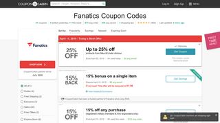 25% Off Fanatics Coupons & Coupon Codes - February 2019