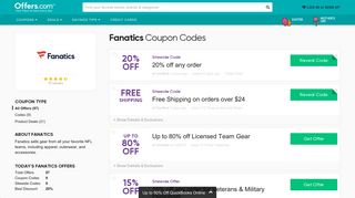 25% off Fanatics Coupon Codes & Coupons 2019 - Offers.com