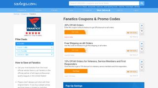 75% Off Fanatics Coupons, Promo Codes & Deals 2019 - Savings.com