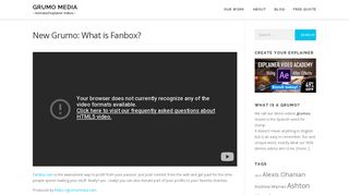 New Grumo: What is Fanbox? « Grumo Media