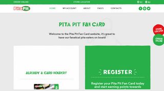 Pita Pit Fan Card: Login