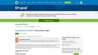 Fancy User Login | Drupal.org