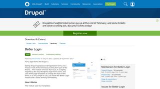 Better Login | Drupal.org