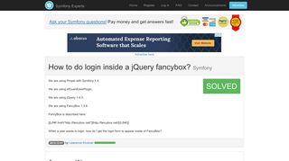 SOLVED: How to do login inside a jQuery fancybox? - Symfony Experts