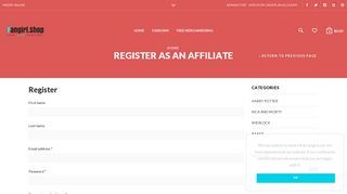 Register as an Affiliate – Fangirl