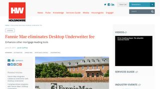 Fannie Mae eliminates Desktop Underwriter fee | 2015-06-23 ...