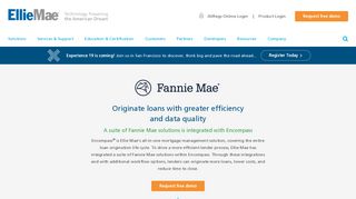 A suite of Fannie Mae solutions is integrated with Encompass | Ellie Mae
