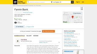 Fannin Bank 230 E 3rd St, Bonham, TX 75418 - YP.com