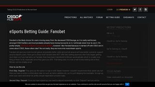 eSports Betting Guide: Fanobet - CSGOHUB