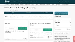 33 FansEdge Coupons and Promo Codes for February 2019