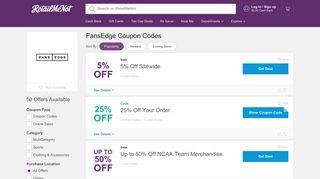 FansEdge Promo Codes: 50% Off Coupon 2019 - RetailMeNot