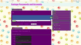 Fantage Passwords and Accounts