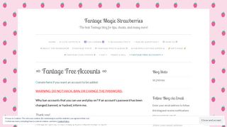 Fantage Free Accounts - Fantage Magic Strawberries - WordPress.com