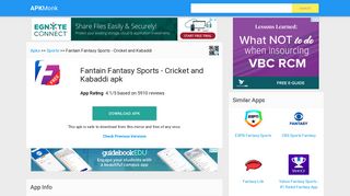 Fantain Fantasy Sports - Cricket and Kabaddi Apk Download latest ...