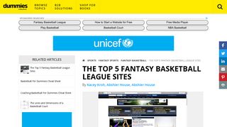 The Top 5 Fantasy Basketball League Sites - dummies