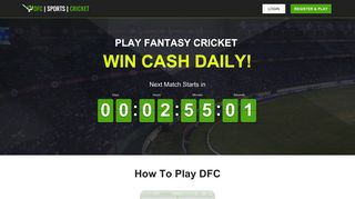 Daily Fantasy Cricket |Play Fantasy Cricket | Win Cash Prize Today