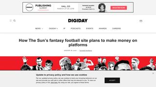 How The Sun's fantasy football site plans to make money on platforms ...