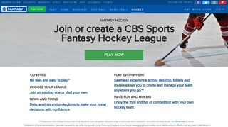 Free Fantasy Hockey - CBSSports.com